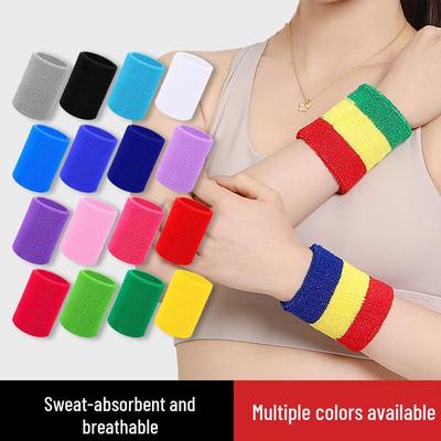 Breathable Cotton Sweat-Absorbent Sports Wristband for Fitness and Basketball