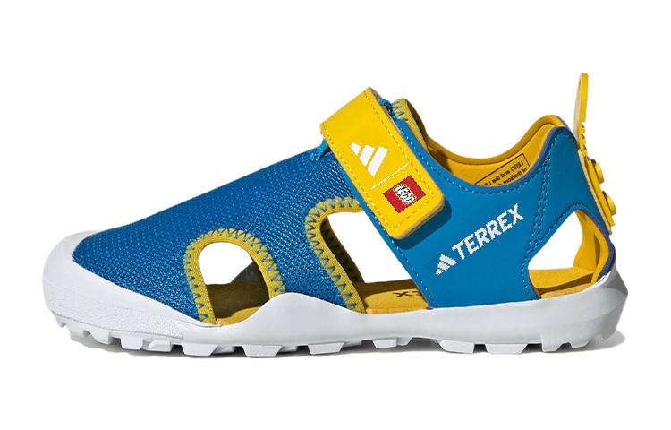 LEGO x Adidas Captain Toey Slip Resistant Abrasion Resistant Children s Sandals Blue Yellow Kids  IE4977 34