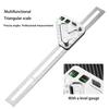 Stainless Carpenter Square Angles Ruler With Angles Measurement Level Detection And Line Marking For Construction