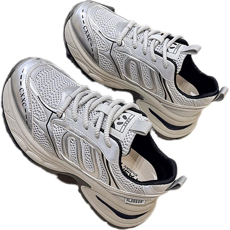 Spring and Autumn Fashion Sports Daddy Shoes Lightweight and Simple 2024 New Height Increase Casual Versatile Trend Sneakers Women