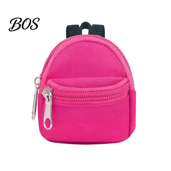 Keychain Accessory Mini Backpack Coin Purse, Scratch Resistant Zippered Compartment Bag, Waterproof Oxford Cloth Earphone Case Holder