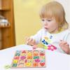 Drevené puzzle pre batoľatá Montessori hračky pre bábätká ABC Abeceda Číslo Tvar Zodpovedajúca dosková hra Predškolská vzdelávacia hračka pre deti 2-4