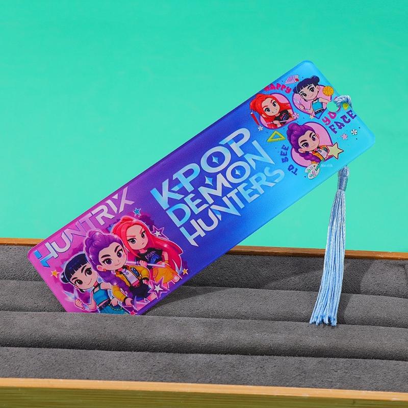 Kpop Dämonenjäger Cartoon Acryl Lesezeichen Anime Niedliche Schreibwaren Schulsachen Seitenmarkierer Für Kpop-Fans & Buchliebhaber