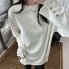 Navava NT2150 Simple BuTTon PoinT Long Sleeve Round Neck T shirT