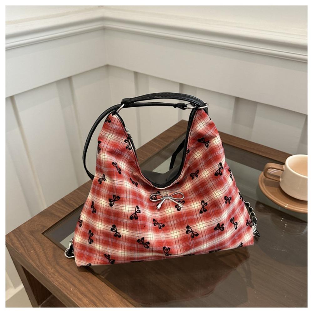

Zipper Closure Women s Backpack Cute Bow Tote Handbag Fashion Shoulder Bag Women червоний
