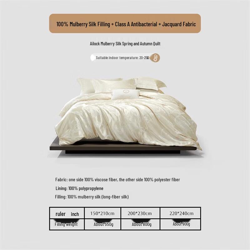 

Mercury Home Textiles Antibacterial Mulberry Silk Quilt