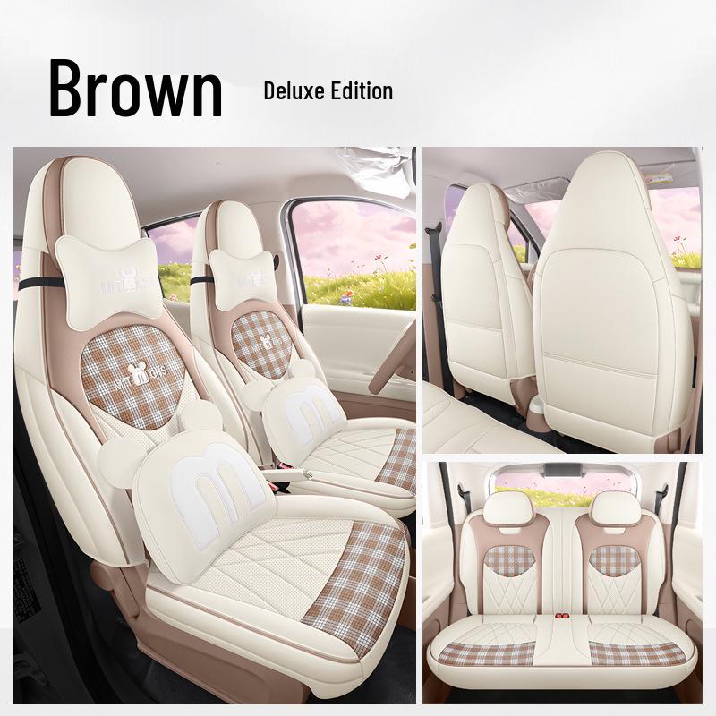 Fifth-Generation 2026 Wuling Hongguang MINIEV Four-Door Seat Covers – Full Coverage Leather Cushions for All Seasons