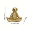 Resin Dog Yoga Statue Retro Animal Miniatures Sculpture Desktop Ornament Dog Figurine  Garden