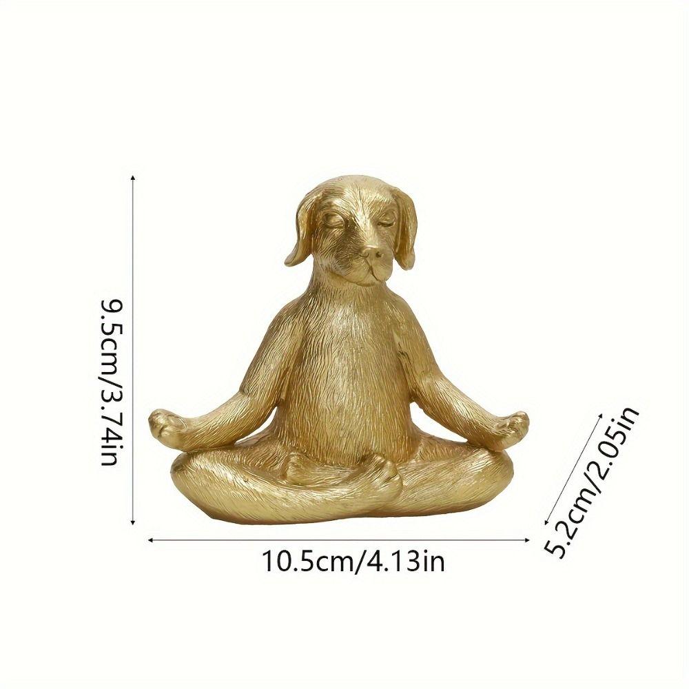 Einzigartige Hunde-Yoga-Statue Harz Tier Miniaturen Skulptur Handwerk Hundefigur Schrank