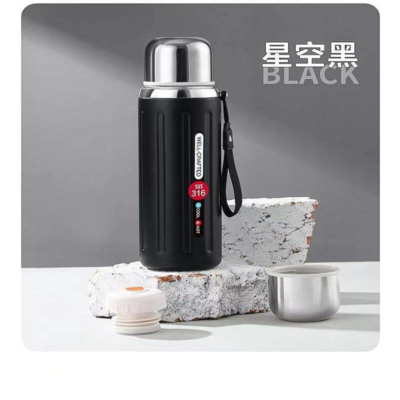Good-looking Large Capacity Vacuum Cup 316 Stainless Steel Food Grade Water Cup Sports Kettle Portable Men and Women Car