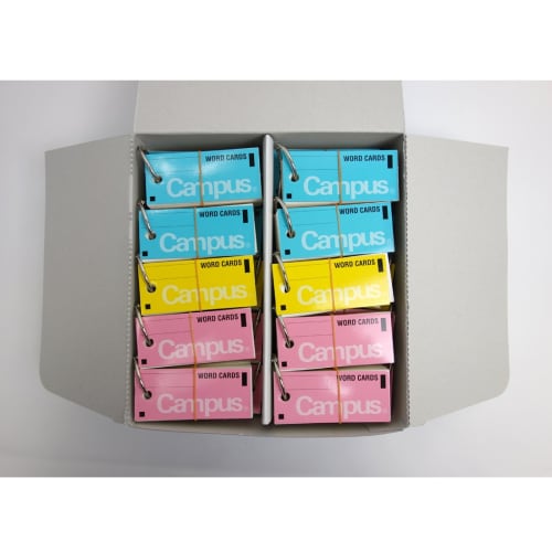 KOKUYO Vocabulary Book Word Cards Medium Assortment Blue/Pink 12 Books Each Yellow 6 Books Tan-101 Claws