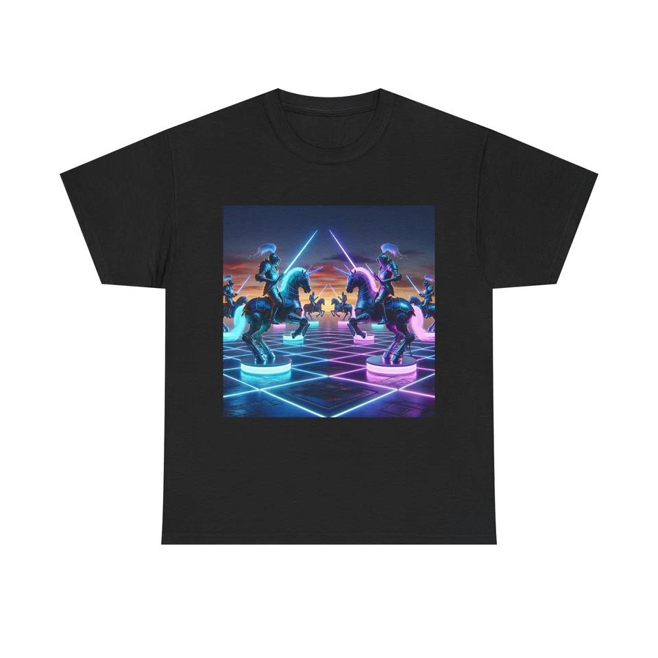 

Unisex Adult T Shirt Neon Knights of the Glow Table XL