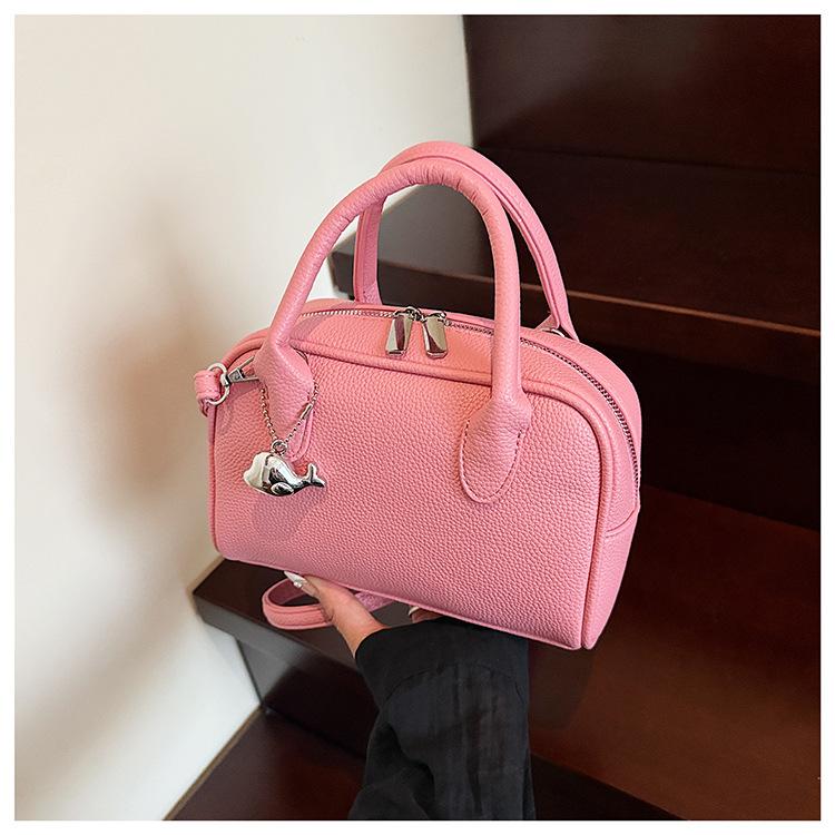 Simple Solid Color Handbag Women's Spring Summer New Versatile Shoulder Bag Fashion Commuter Messenger Bag