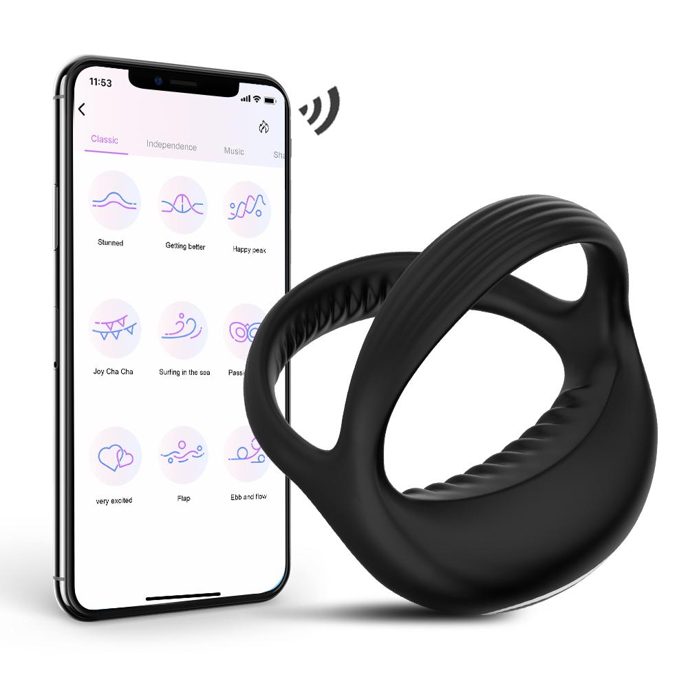 Penis Cock Ring Vibrator Male Delay Trainer Ejaculation Massager Wireless Remote Cockring Sleeve Sex Toys for Men Adults