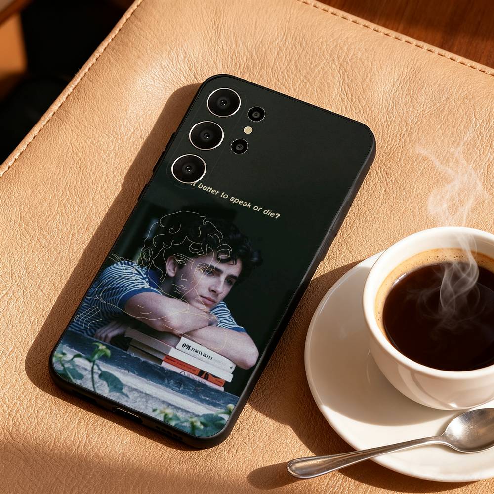 Movie C-Call Me B-By Your Name Phone Case For Samsung S26,S25,24,23,22,30,21,10,9,Ultra,Plus,Lite,FE Soft Black Case