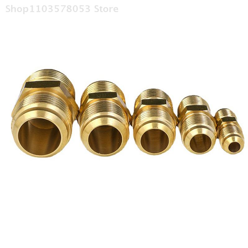 Equal Reducer Nipple Flare Tube OD 1/4" 5/16" 3/8" 1/2" 5/8" 3/4" 7/8" SAE-Standard Brass Pipe Fitting Connector Air Coniditoner