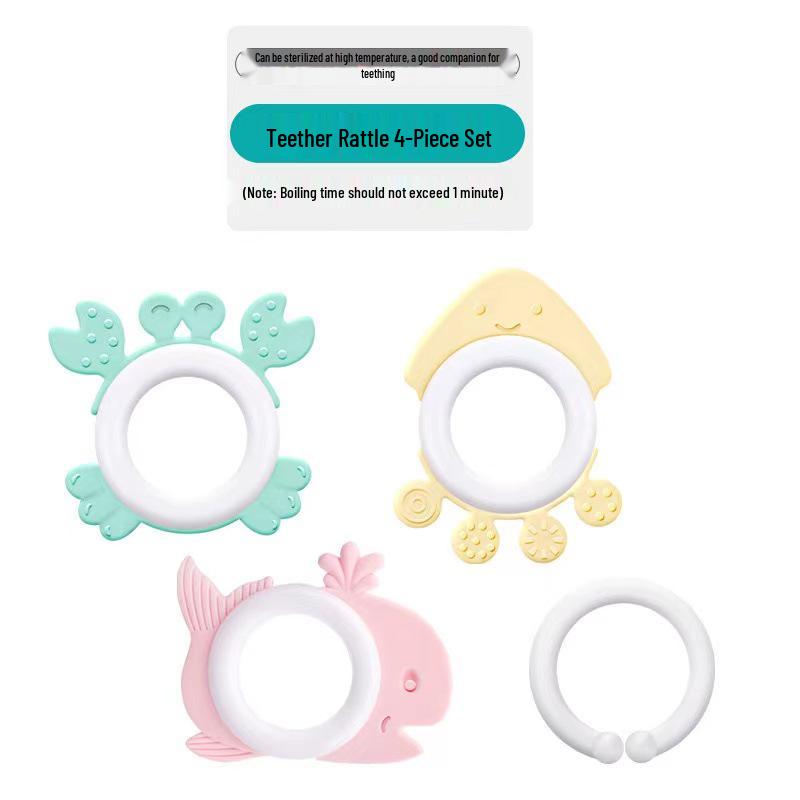 Manhattan Soft Rubber Baby Rattle & Teether Ball, 0-1 Year Olds