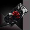 Premium Red Roses Tempered Glass Phone Case for iPhone 18 17 Pro Max 16 15 14 Plus 13 12 11 Pro Max 16E 17Air X XR XS 7 8 Cover
