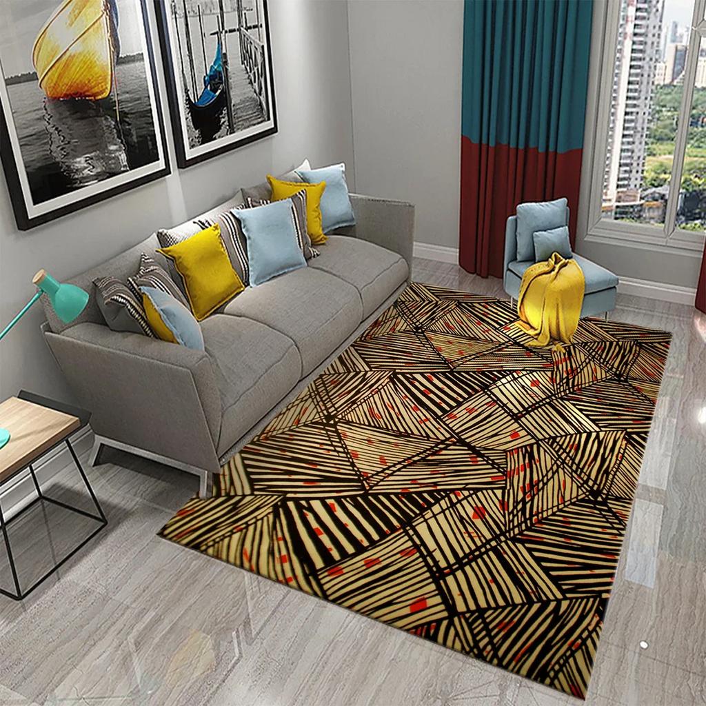 Glänzender Diamant Schwarz Teppich Kreatives Design Teppich für Erwachsene Modern Abstrakt Geometrische Teppiche Schlafzimmer Wohnzimmer Bereich Dekor Fußmatte