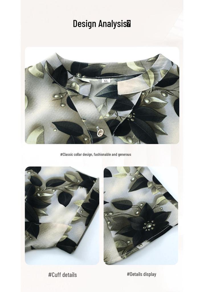 Mom's 2026 Chinese Chiffon Blouse: Spring/Summer National Style for Middle-Aged & Elderly Women