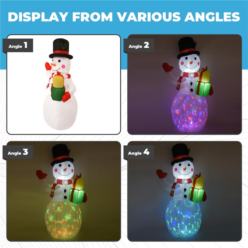 ABWR-150Cm LED Illuminated Inflatable Snowman Air Pump Night Lamp Inflatable Toys Indoor Outdoor Christmas Decor