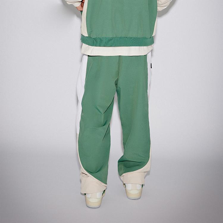 Li Ning Letter Stripe Cuffed Loose Knit Sports Pants Men pants Green AYKT701-1