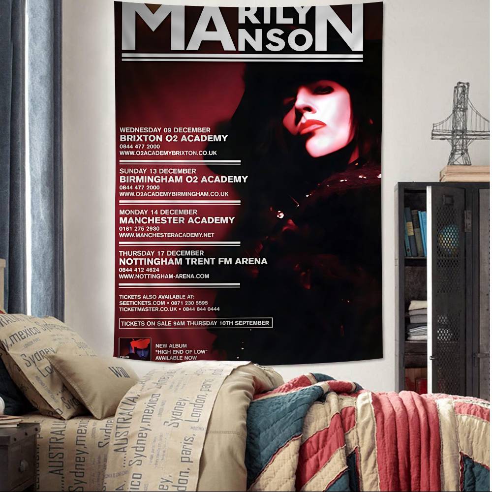 MMarilyn MManson Hanging Bohemian Tapestry for Living Room Home Dorm Decor Japanese Tapestry