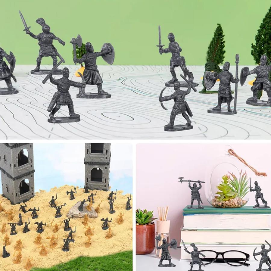 50/100pcs Mini Medieval Soldier Model for Military Game Simulation War History Lovers Collection Party Supplies Desk Decor XJM