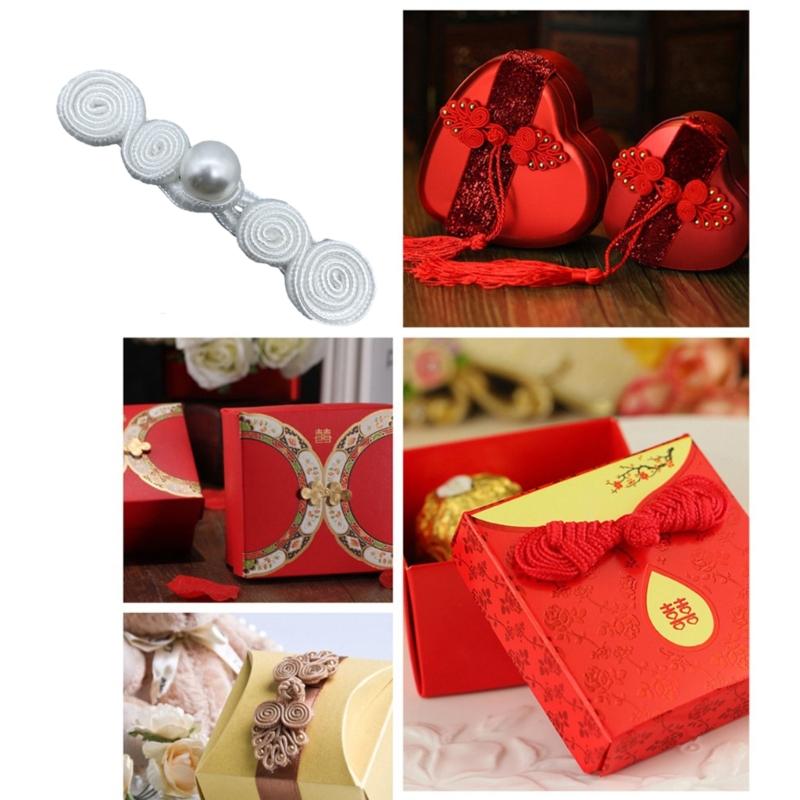 Hand Sewing Closure Button Fasteners Pearl Hook Closure Cheongsam Frog Pearl Buckle Buttons Elegant TangSuit Decoration