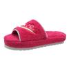 Women Thick Fluffy Faux Fur Slippers Soft Cotton Slippers Fashion Home Bedroom Warm Love Plush Slides Fashion Indoor Floater