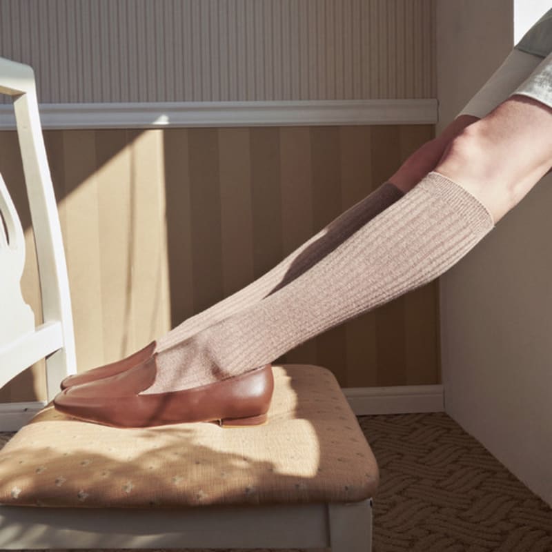 LOEIL Golji Knee Socks - Beige