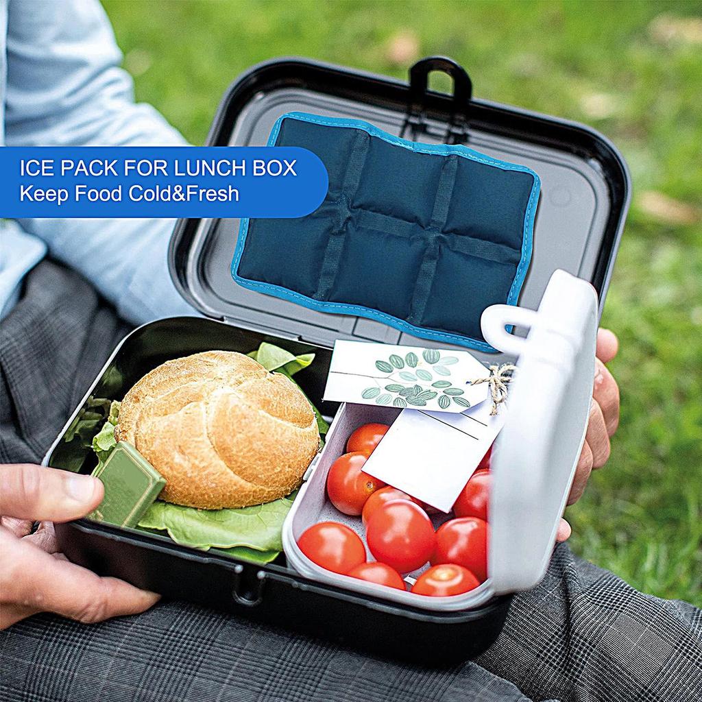 Wiederverwendbarer Kühlakku für Lunchboxen Kalte Gelbeutel Kompakt Waschbare Eisgelpacks für Camping Wandern Strand Outdoor-Aktivitäten