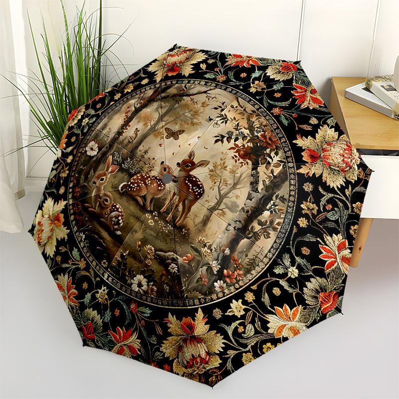 

Forest AnimalsThemed Automatic Opening and Closing umbrella - 8 Ribs, Suitable for Leisure and Going Out, Outdoor Accessory, Gothic Style, F