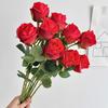 Artificial Rose Flower, Long Stem Fake Silk Roses for DIY Bridal Bouquet, Wedding Party Centerpiece, Home Table Decor