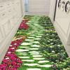 3D Three-dimensional Corridor Long Carpets Grass Stone HALLWAY Rug Can Be Customized Runner Carpet Paved Pastoral Road Stair Mat