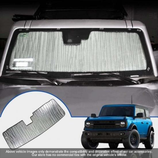 Windshield Sunshade Sun Shade UV Reflector Sun Visor for Ford Bronco -2025