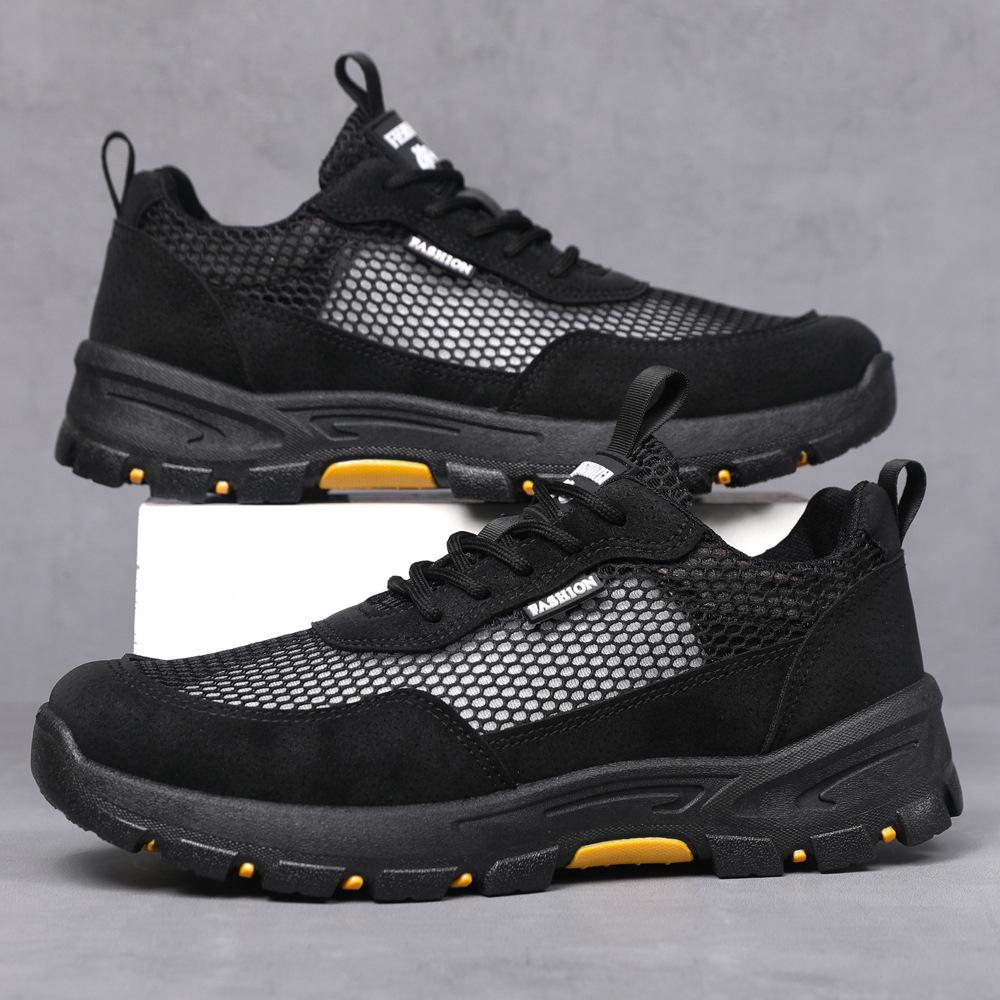 

Summer breathable mesh shoes men s outdoor sports hiking shoes soft sole non-slip comfortable casual middle-aged 38