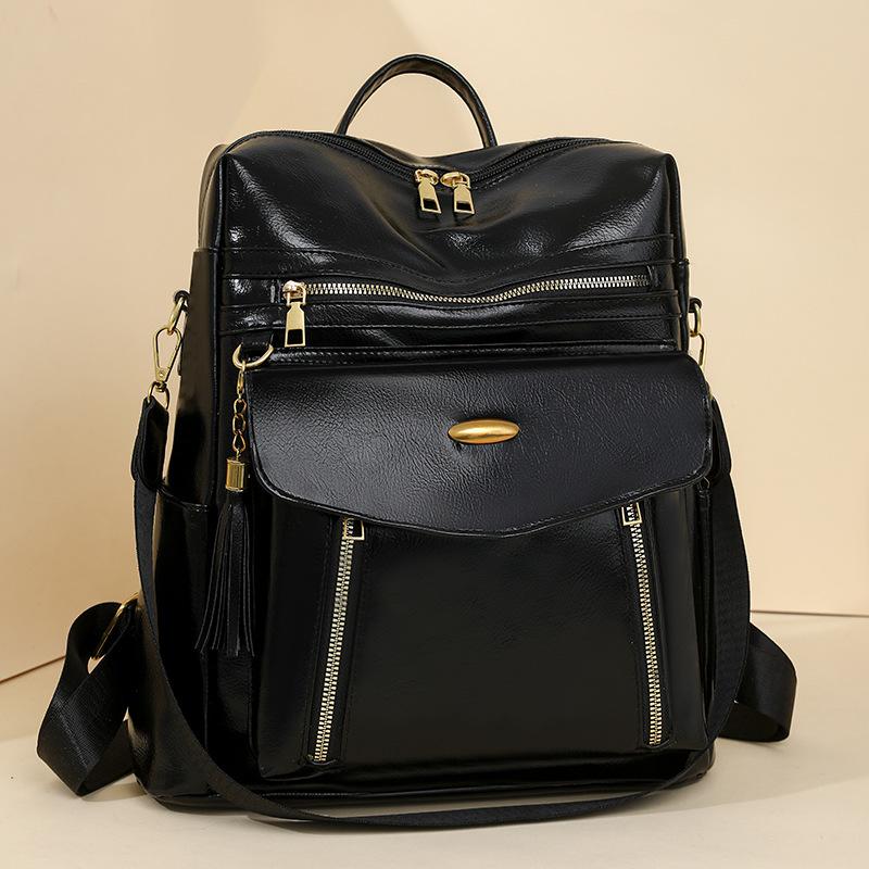 A High-end Soft-leather, Large-capacity Business Commuting Travel Backpack