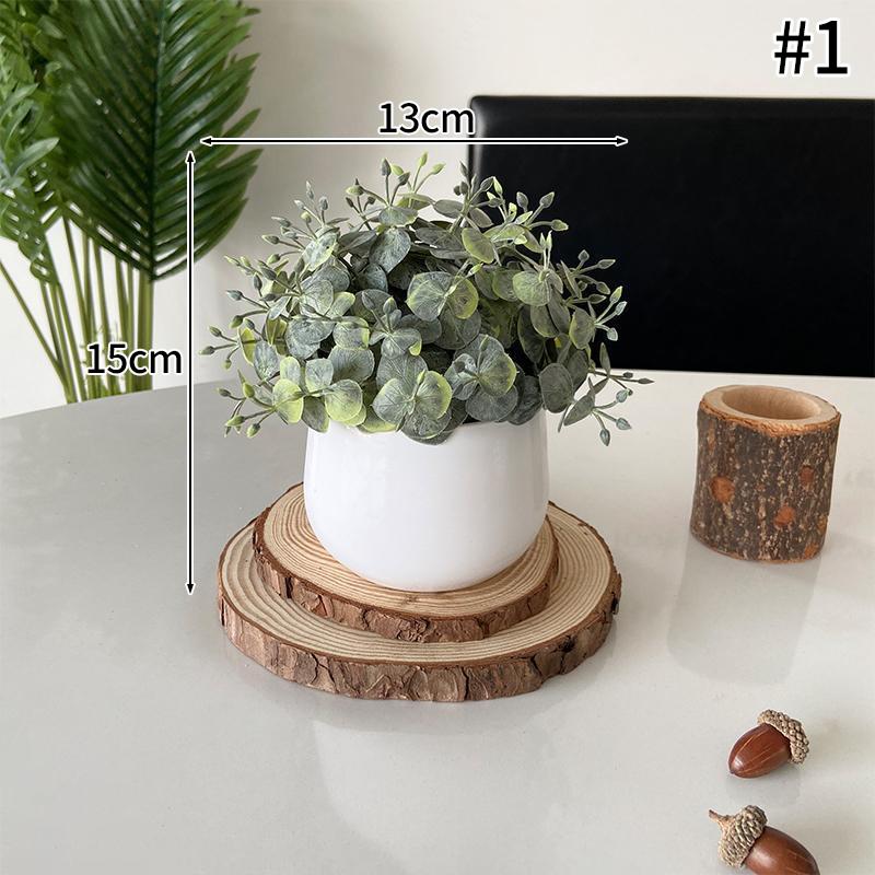 Artificial Plant with Plastic Pot Mini Bonsai Potted Plant Small Tree Simulation Pot Plants for Home Office Bedroom Decor