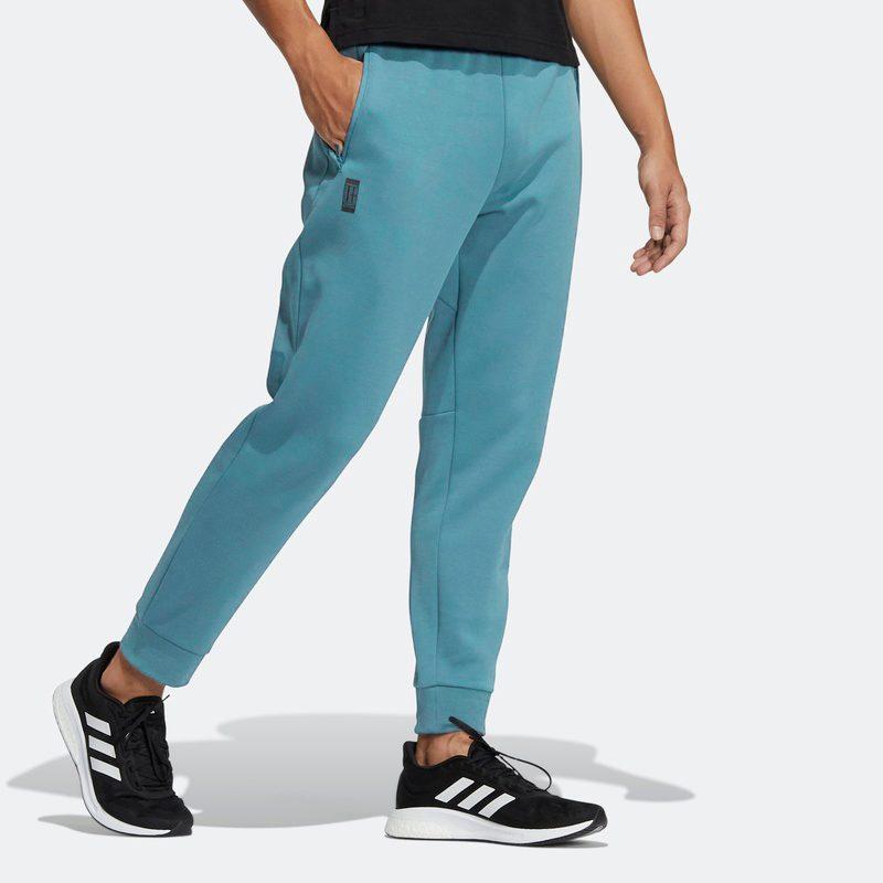 Adidas Wu Ji Collection Knitted Sweatpants Men's Dark Cyan Moderate Cuffed Pants H39292