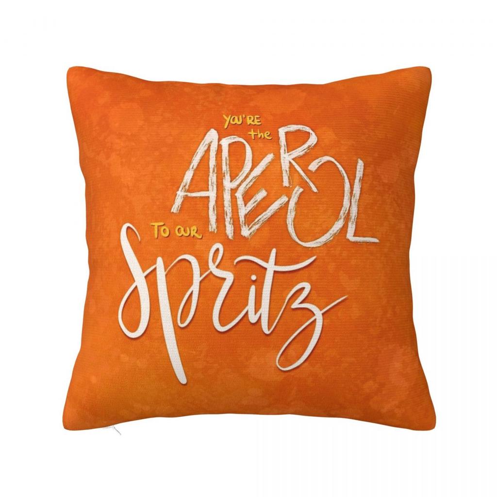 Aperol Spritz Square Pillowcase Pillow Cover Polyester Cushion Zip Decorative Comfort Throw Pillow for Home Sofa