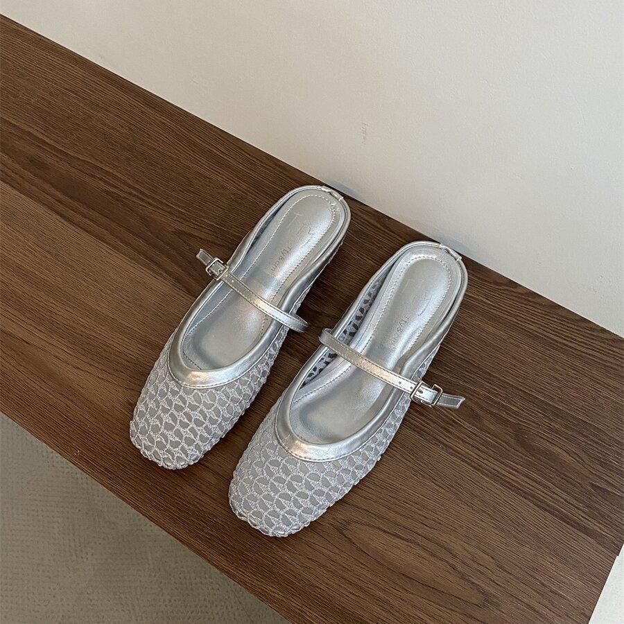 

Fashion Bailamos Elegant Women Square Heels Sandals Shoes Slipper Female Slip On Footwear Fashion Round Toe Pumps Slides Ladies Heels Sh 39