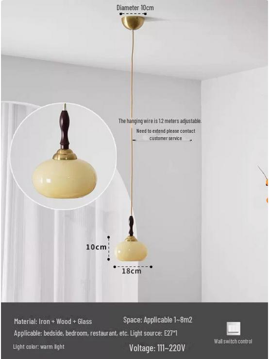 Middelaldersk fransk lysekrone: Bauhaus-inspirert, Retro Amerikansk Øyebeskyttende Lampe for Stuer, Soverom og Arbeidsrom