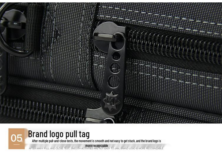 Men's Large Capacity Business Briefcase: Wear-Resistant Oxford Cloth Computer Shoulder Bag