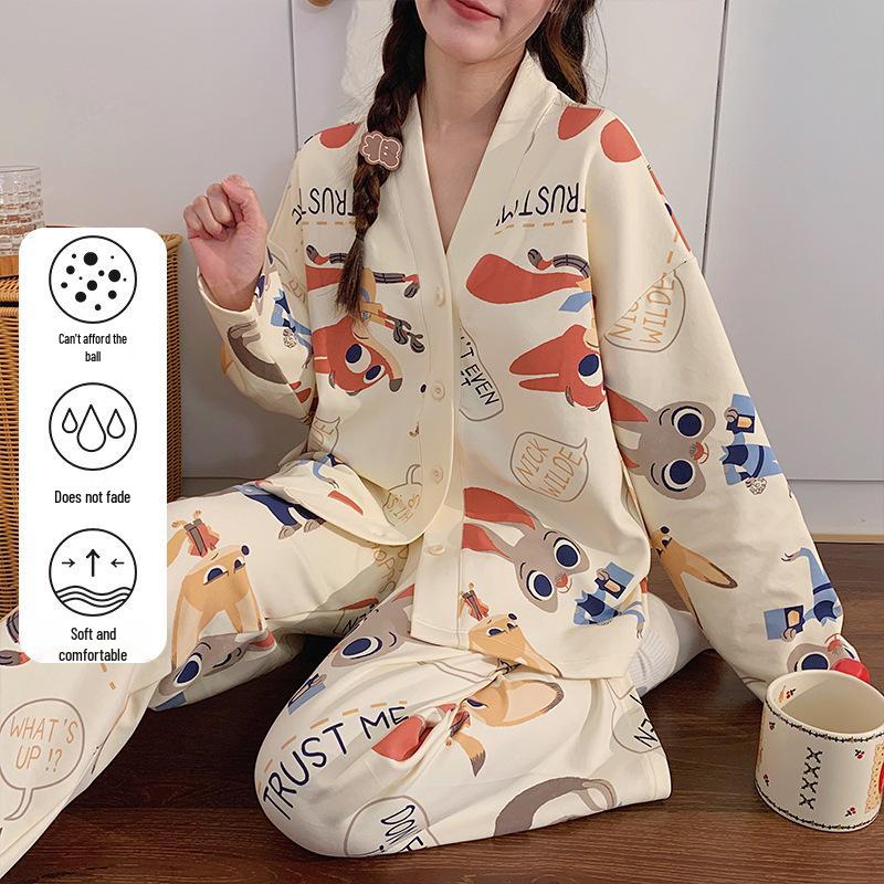 

Женский пижамный комплект 2024: Домашняя одежда с длинным рукавом для весны, осени и зимы. Идеально для прямых трансляций микробизнеса. XXL