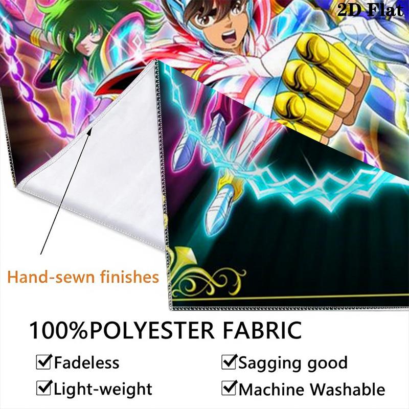 Saint Seiya Legend Sanctuary Tapestry Fashion Print Wallmounted Soft Background Cloth Work Of Art