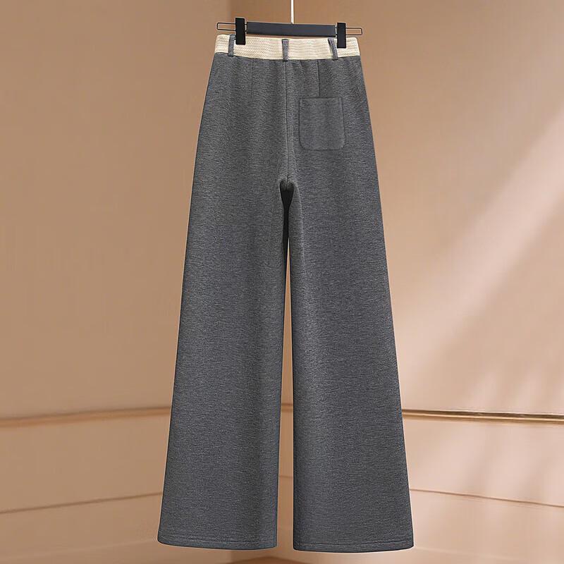 Women's Color-Block High-Waist Wide-Leg Pants