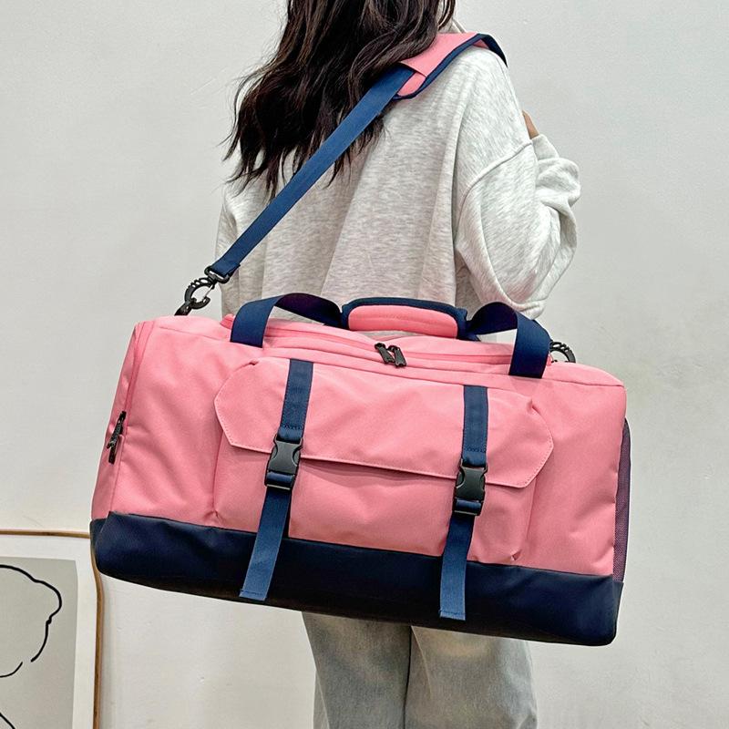 Dry and Wet and Separate Shoes Yoga Gym Bag Large Capacity Fashionable Contrasting Color Portable Pressure-reducing Travel Bag