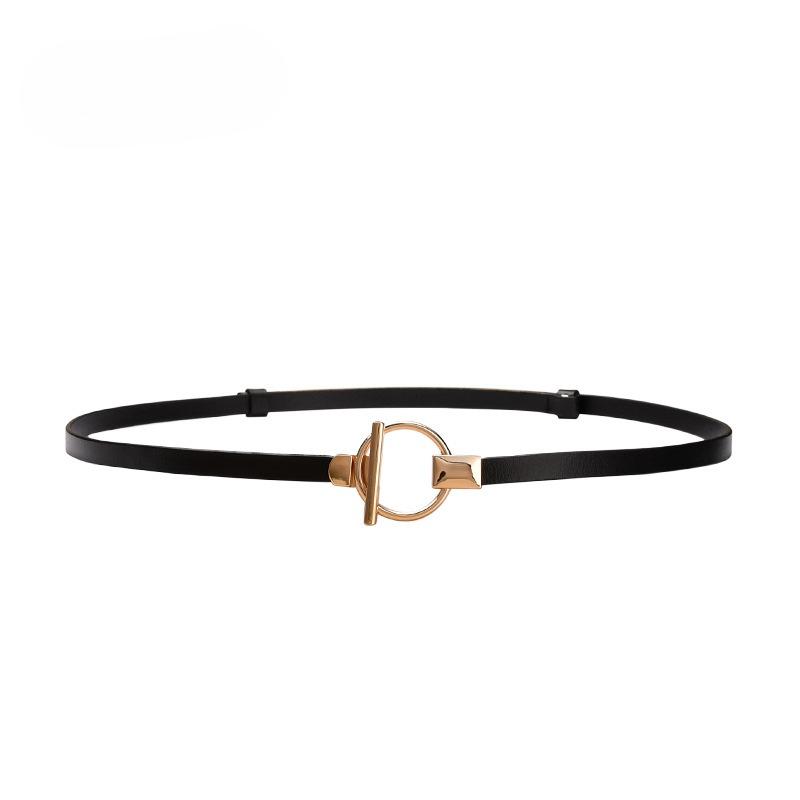 Genuine Leather Belt Women's Thin Belt Women's Decorative Exterior Dress Versatile Women's Style
