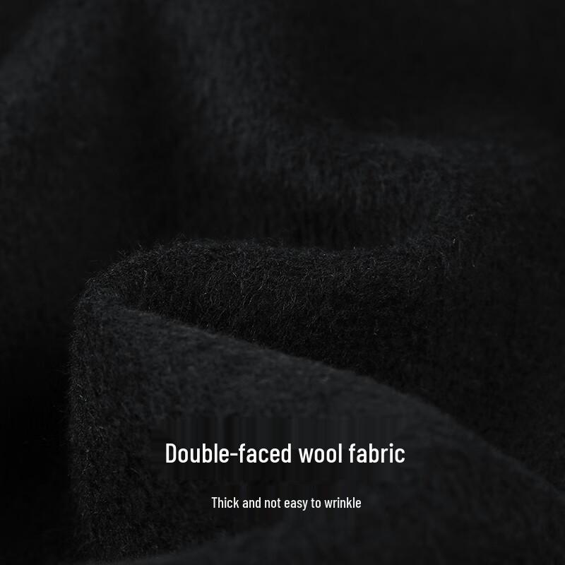 SEPTWOLVES Men's Knitted Wool Blend Overcoat